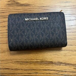 Michael Kors Dark Brown Monogram Wallet